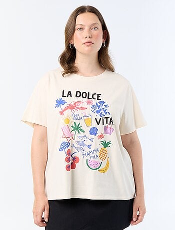 Camiseta de manga corta estampada