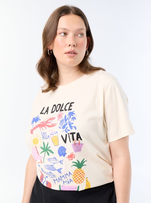 Camiseta de manga corta estampada - Kiabi Camiseta de manga corta estampada - Kiabi