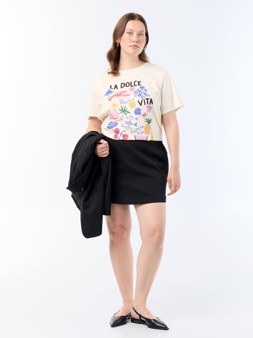 Camiseta de manga corta estampada - Kiabi Camiseta de manga corta estampada - Kiabi