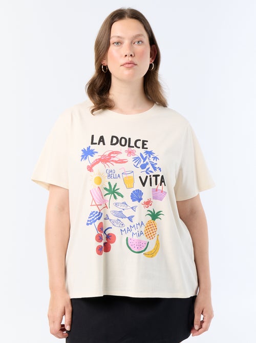 Camiseta de manga corta estampada - Kiabi Camiseta de manga corta estampada - Kiabi