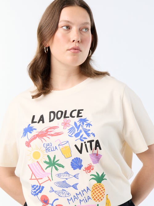 Camiseta de manga corta estampada - Kiabi Camiseta de manga corta estampada - Kiabi