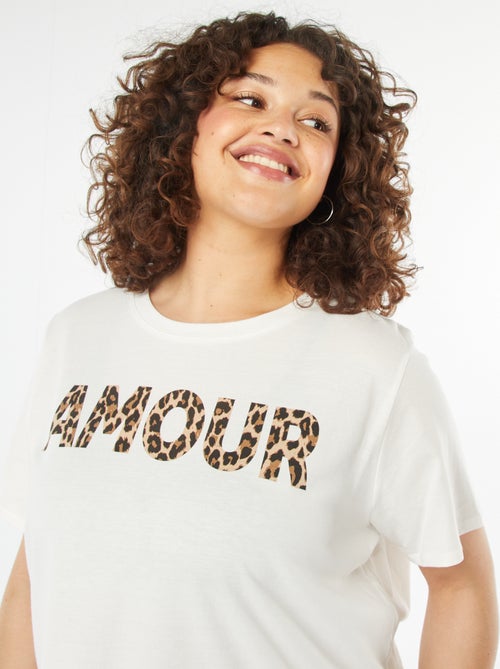 Camiseta de manga corta estampada - Kiabi