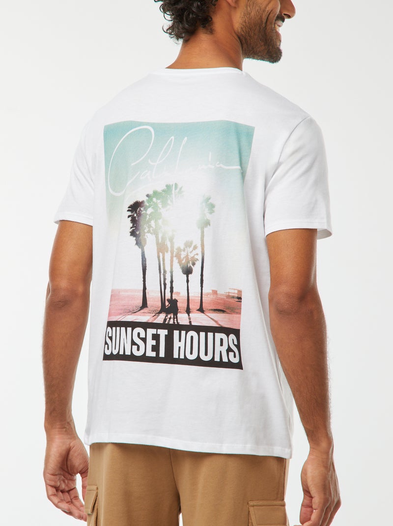 Camiseta de manga corta estampada Blanco - Kiabi