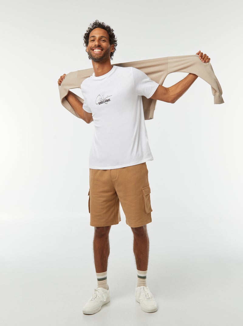Camiseta de manga corta estampada Blanco - Kiabi
