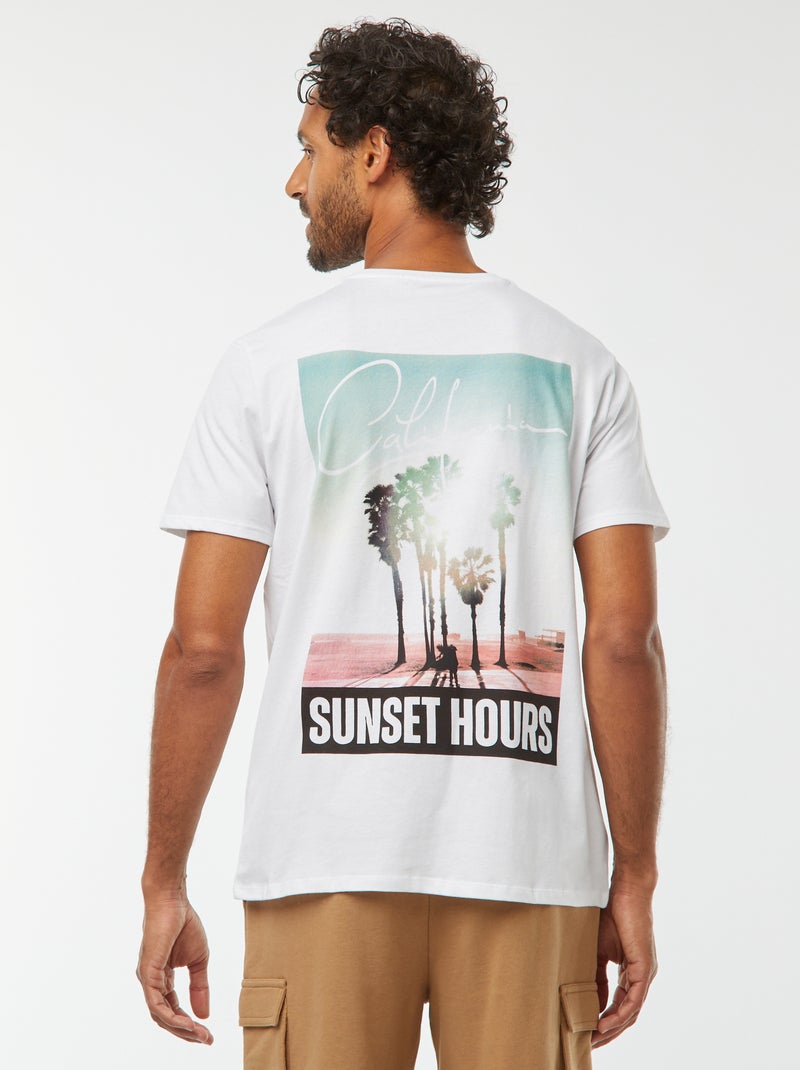 Camiseta de manga corta estampada Blanco - Kiabi