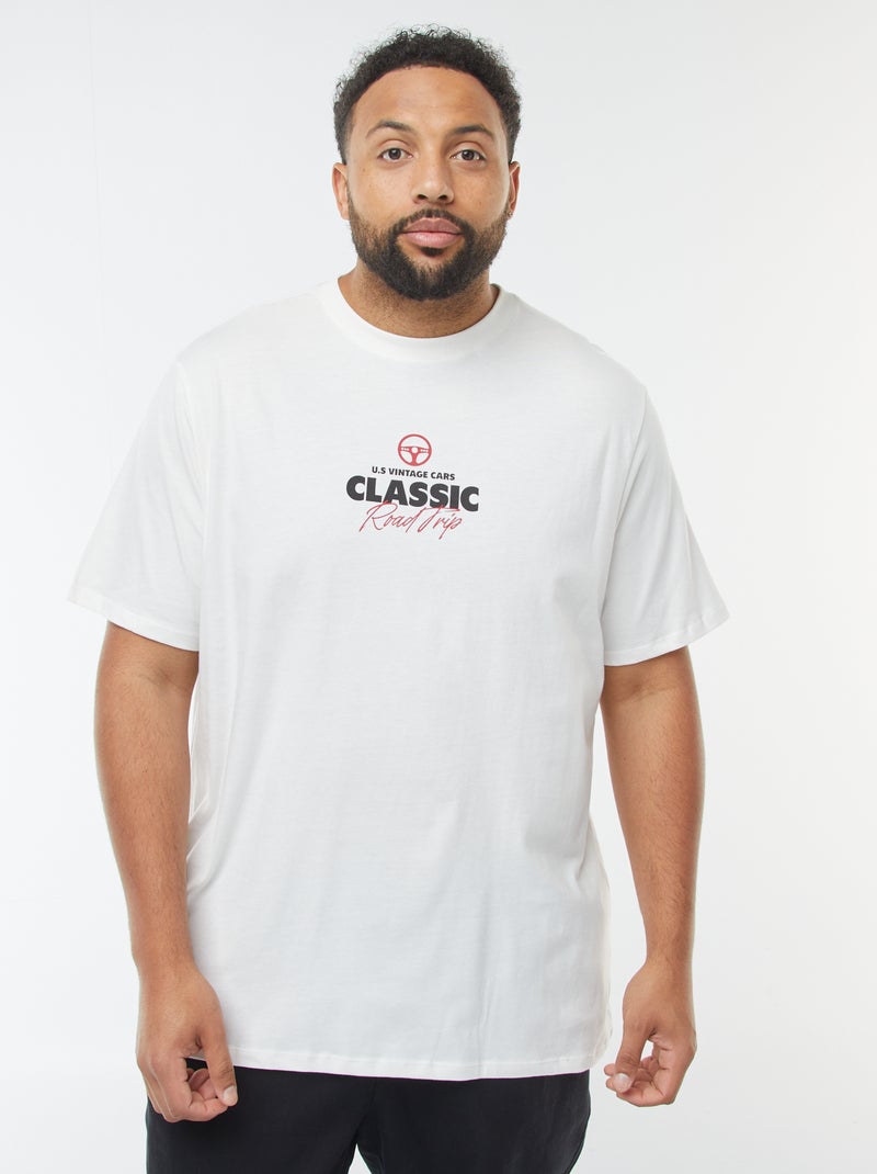 Camiseta de manga corta estampada Blanco - Kiabi