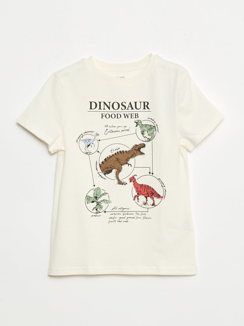 Camiseta de manga corta estampada Blanco - Kiabi