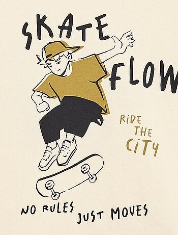 Camiseta de manga corta estampada