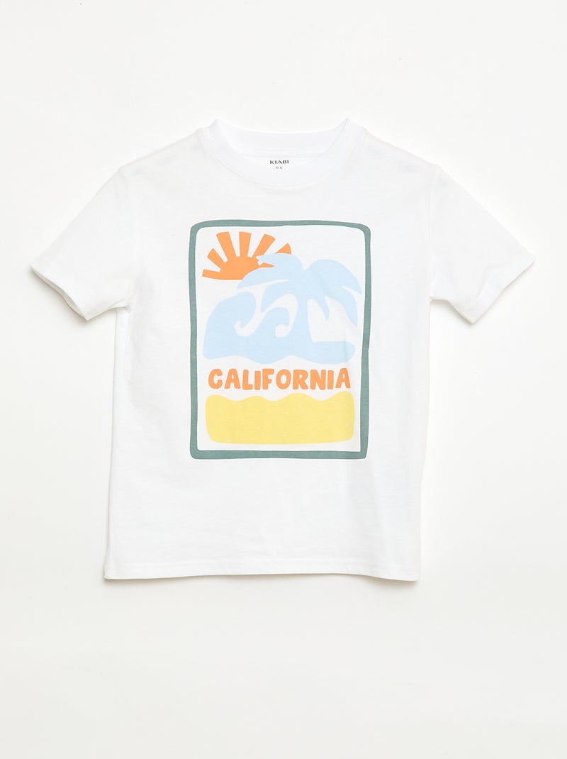 Camiseta de manga corta estampada Blanco - Kiabi