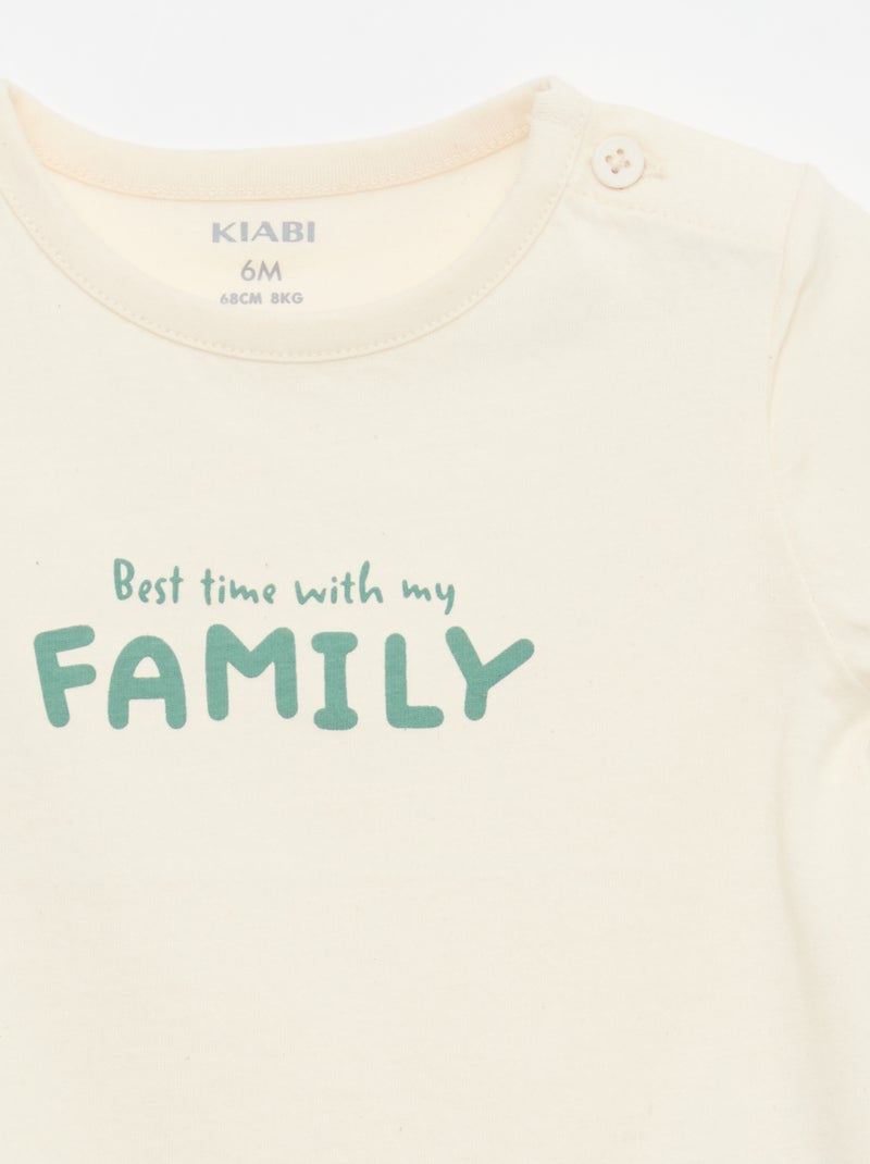 Camiseta de manga corta estampada Blanco - Kiabi