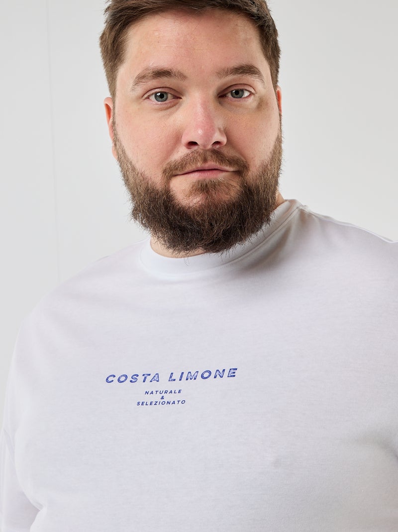 Camiseta de manga corta estampada Blanco - Kiabi