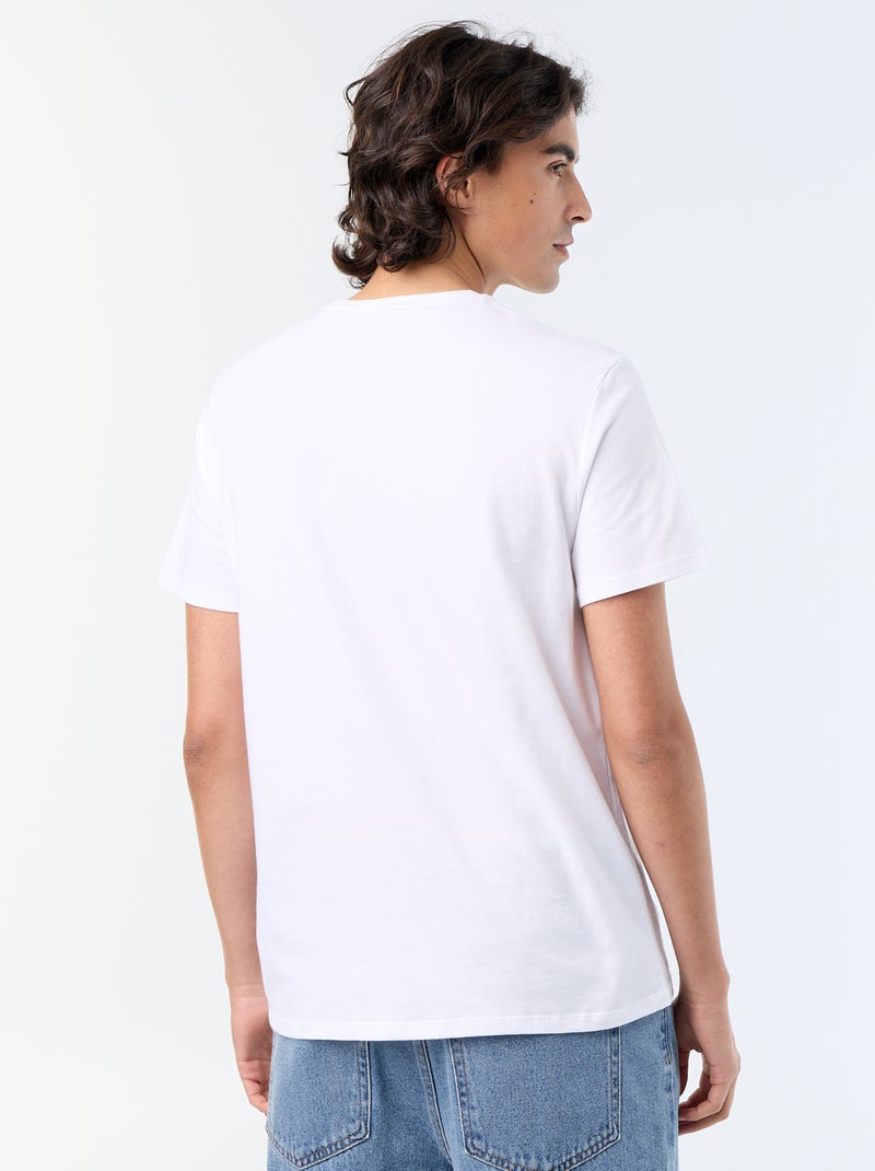 Camiseta de manga corta estampada Blanco - Kiabi