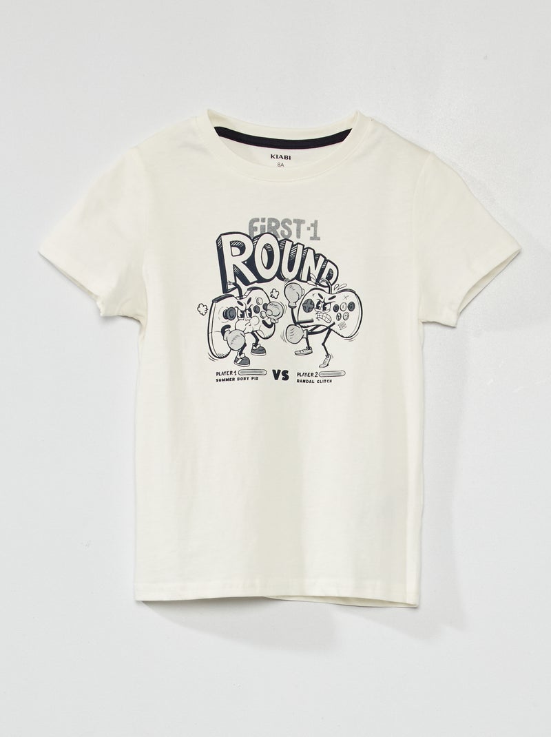 Camiseta de manga corta estampada BLANCO - Kiabi