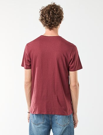 Camiseta de manga corta estampada con cuello redondo