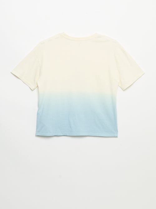 Camiseta de manga corta estampada con tinte tie-dye - Kiabi