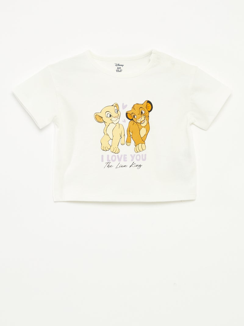 Camiseta de manga corta estampada 'Disney' BLANCO - Kiabi