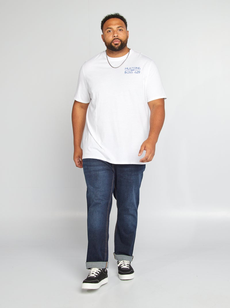 Camiseta de manga corta estampada 'Ford Mustang' BLANCO - Kiabi