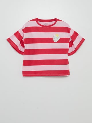 Camiseta de manga corta estampada 'frutas'