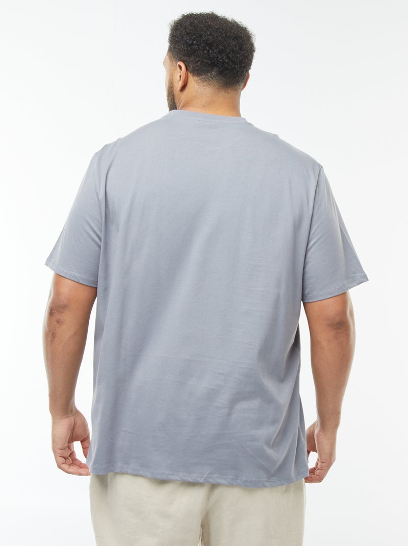 Camiseta de manga corta estampada Gris - Kiabi