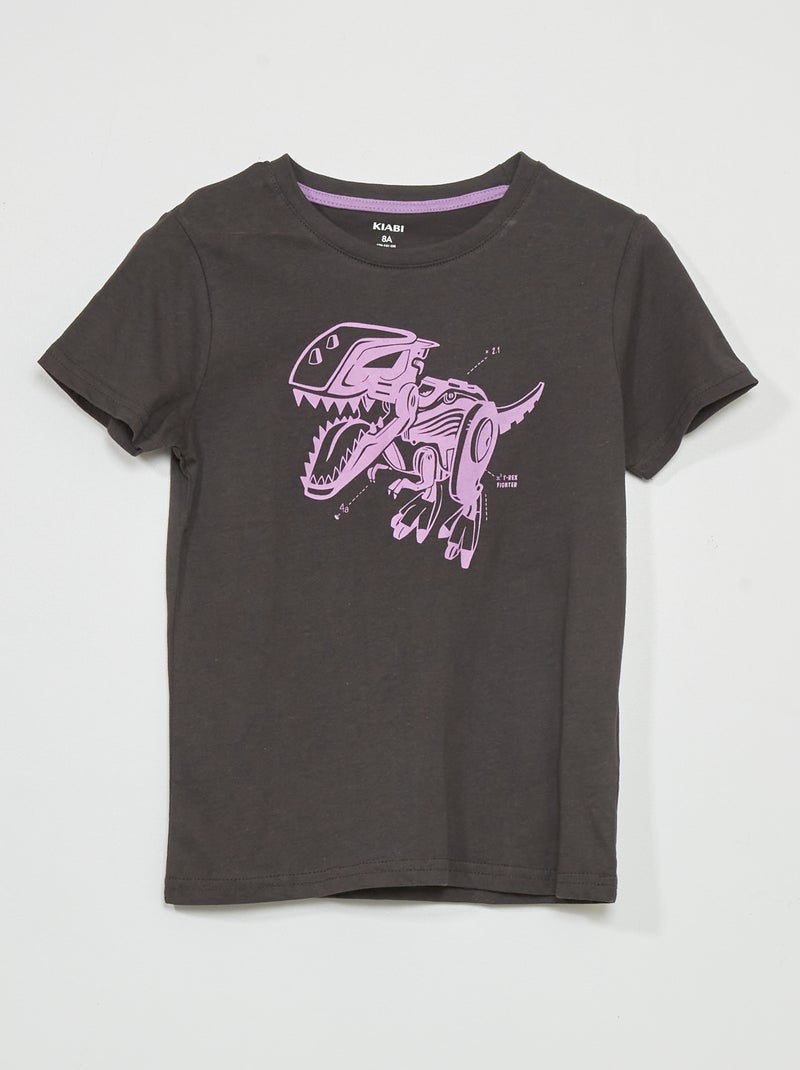Camiseta de manga corta estampada GRIS - Kiabi
