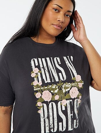 Camiseta de manga corta estampada 'Guns n' Roses'