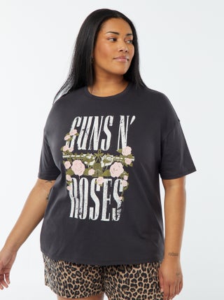 Camiseta de manga corta estampada 'Guns n' Roses'
