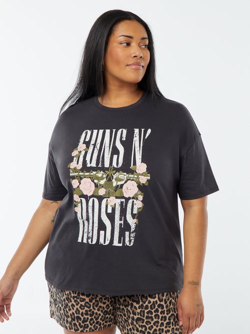 Camiseta de manga corta estampada 'Guns n' Roses' - Kiabi