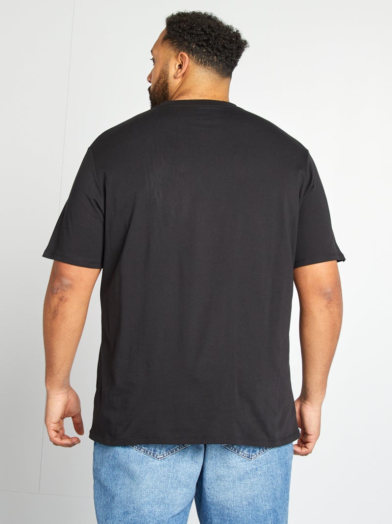 Camiseta de manga corta estampada 'La Voz' NEGRO - Kiabi