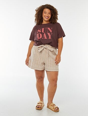 Camiseta de manga corta estampada
