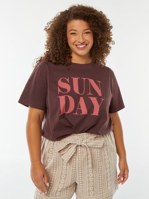 Camiseta de manga corta estampada - Kiabi