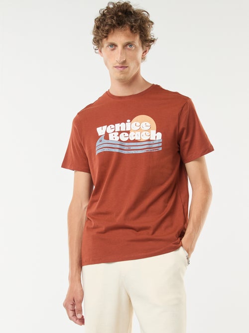 Camiseta de manga corta estampada - Kiabi