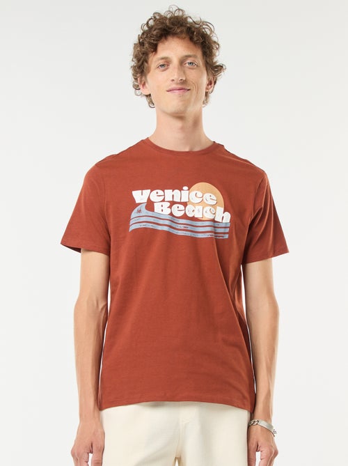 Camiseta de manga corta estampada - Kiabi