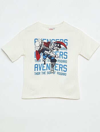 Camiseta de manga corta estampada 'Marvel'