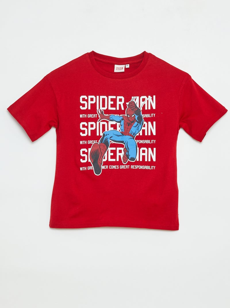 Camiseta de manga corta estampada 'Marvel' Rojo - Kiabi