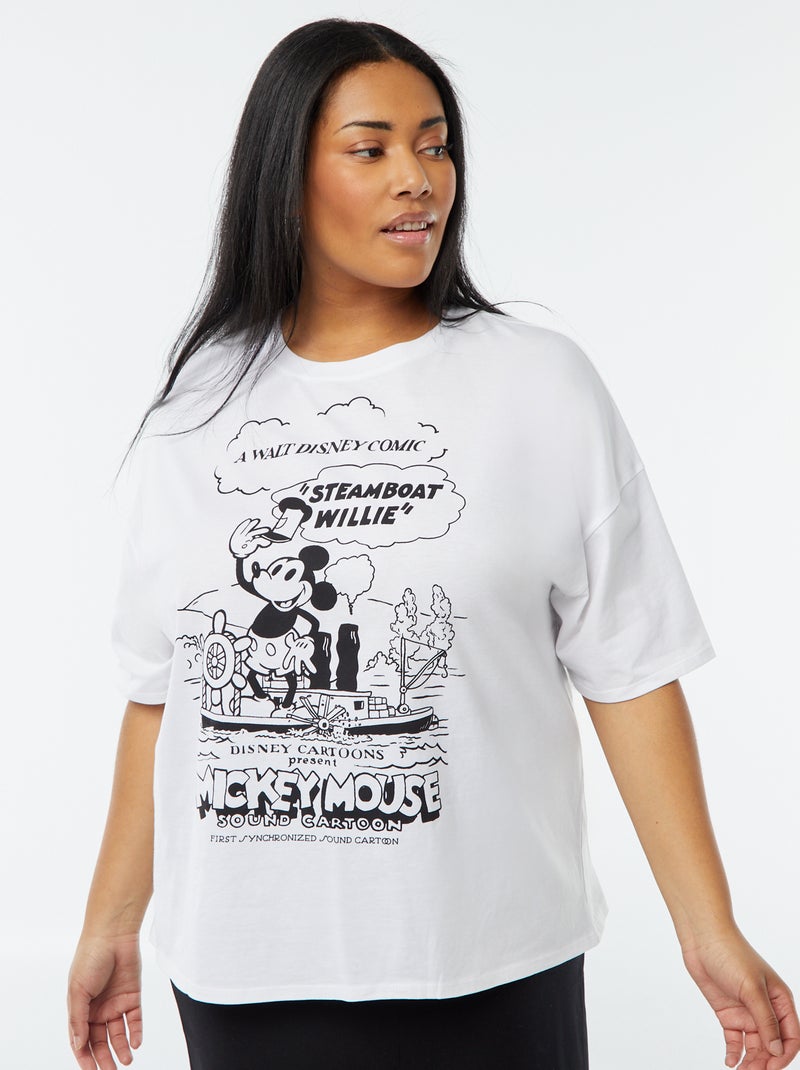 Camiseta de manga corta estampada 'Mickey' 'Disney' Blanco - Kiabi