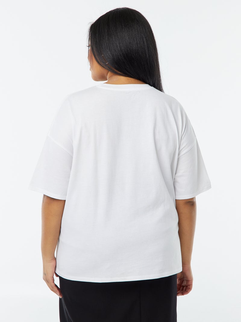 Camiseta de manga corta estampada 'Mickey' 'Disney' Blanco - Kiabi