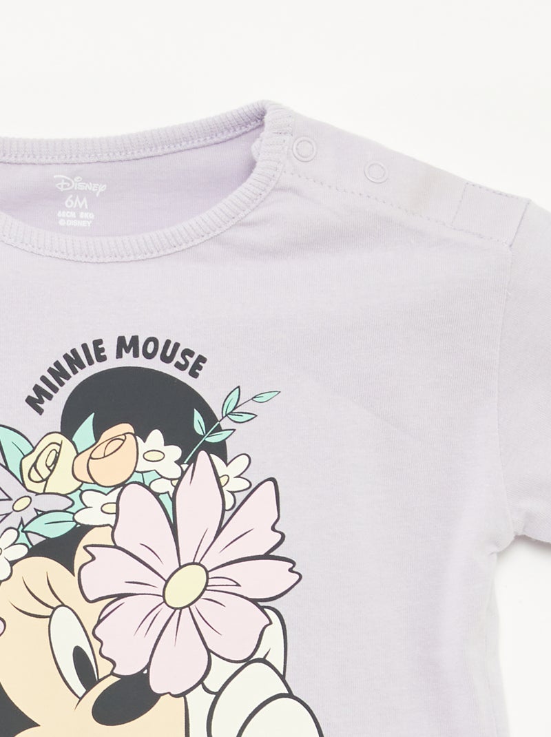 Camiseta de manga corta estampada 'Minnie' PURPURA - Kiabi