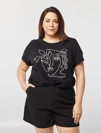 Camiseta de manga corta estampada