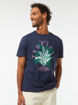 Camiseta de manga corta estampada