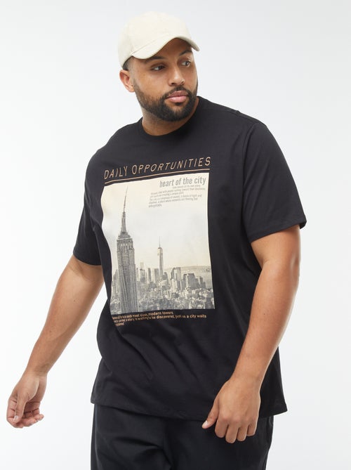 Camiseta de manga corta estampada - Kiabi