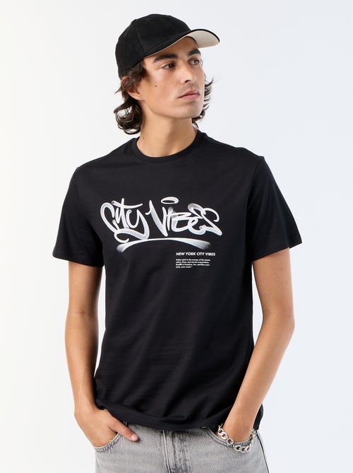 Camiseta de manga corta estampada - Kiabi Camiseta de manga corta estampada - Kiabi
