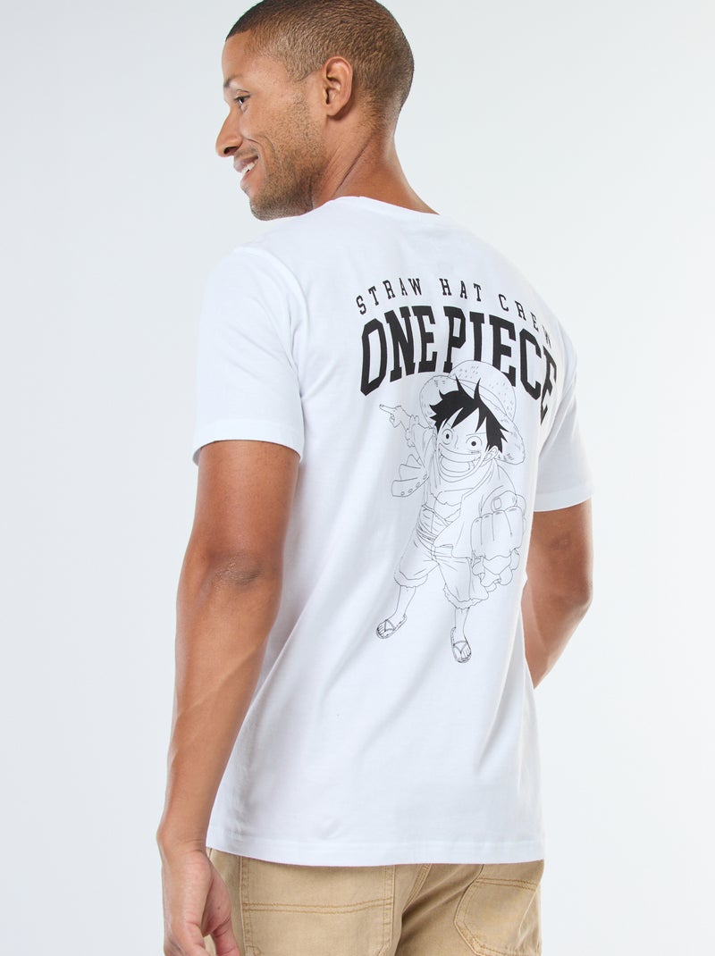 Camiseta de manga corta estampada 'One Piece' blanco - Kiabi