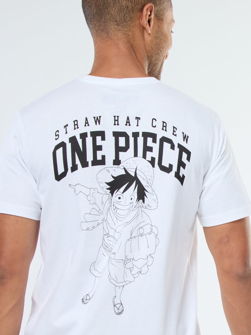 Camiseta de manga corta estampada 'One Piece' blanco - Kiabi