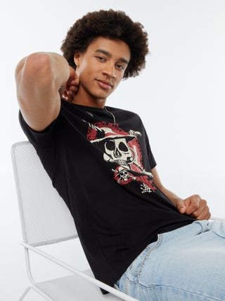 Camiseta de manga corta estampada 'One Piece'
