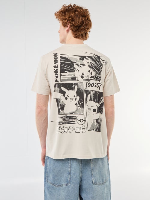 Camiseta de manga corta estampada 'Pokemon' lisa - Kiabi