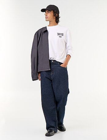Camiseta de manga corta estampada por delante y por detrás