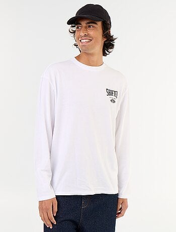 Camiseta de manga corta estampada por delante y por detrás