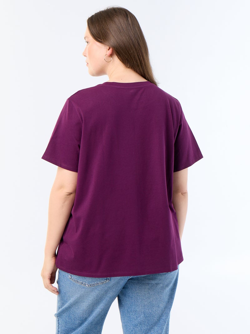 Camiseta de manga corta estampada Purpura - Kiabi