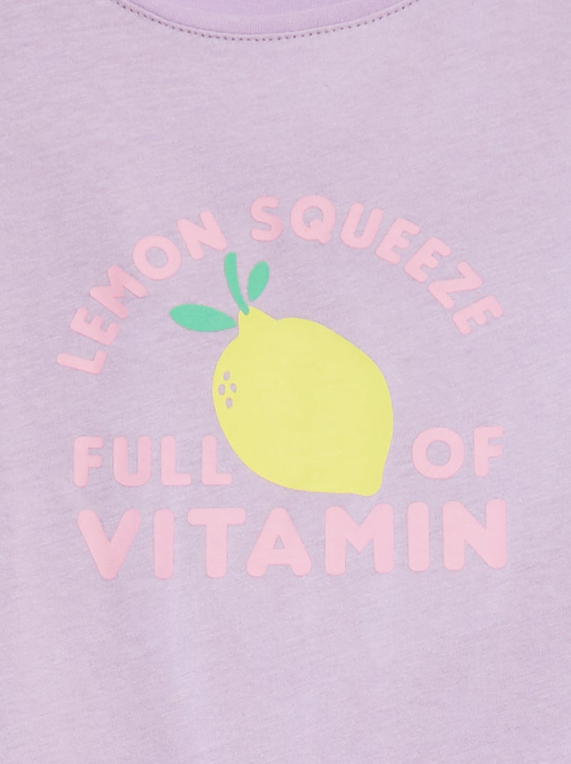 Camiseta de manga corta estampada PURPURA - Kiabi