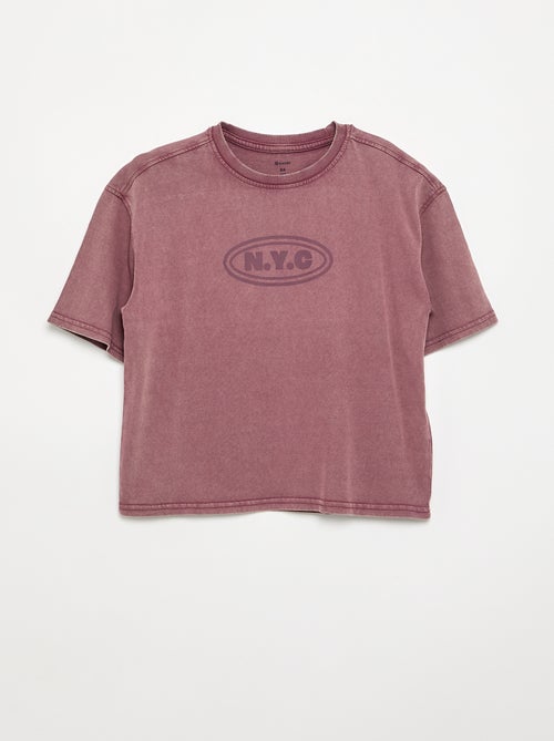 Camiseta de manga corta estampada - Kiabi